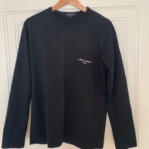 CdGH Black Front Logo Long Sleeve T-Shirt